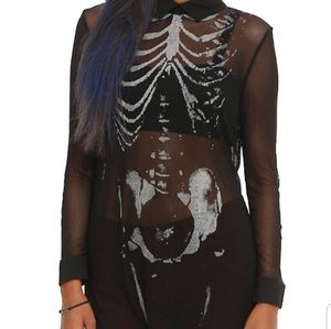 Bat Royalty Iron Fist mesh skeleton dress